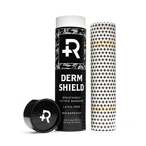Recovery Aftercare Derm Shield Tattoo Cover Up Patch - Latex-Free & Waterproof Tattoo Aftercare Bandage - Transparent Matt...
