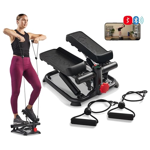 Sunny Health & Fitness Mini Steppers for Exercise at Home, Stair Step Workout Machine, Full Body Cardio Equipment, with Op...