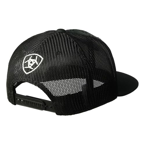 ARIAT Men's Aztec Black Flat Bill Cap