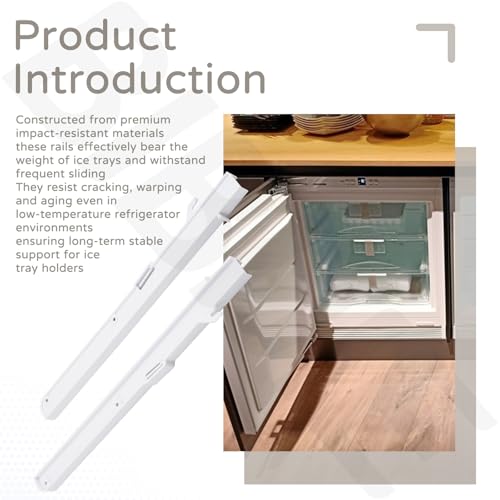 Left 7014649 & Right 7014661 Replacement Kit for Subzero Ice Bucket Slides, for Securing Ice Tray Holders