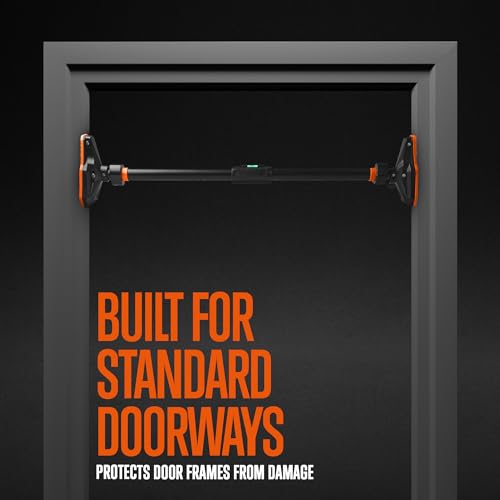 SQUATZ Adjustable Pull-Up & Chin-Up Bar - Door Frame & Doorway No-Screw, No-Damage Hanging Bar for Home Strength Training ...