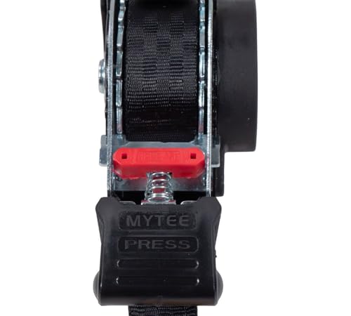 Mytee Products 4 Auto Retract NO-RATCHETING Ratchet Straps | 1" x 12' Retractable Ratchet Straps with Coated S Hook Tiedow...