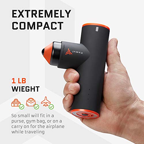 JAWKU Muscle Blaster Mini Cordless Percussion Massage Gun, Rechargeable Handheld Stimulation, Ultra Silent Vibration and D...