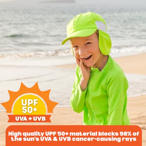 SwimZip Sun Hat with Neck Flap | UPF 50+ Protection for Baby, Toddler, and Kids