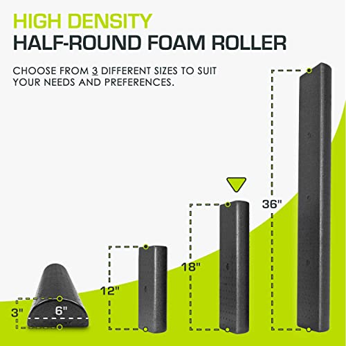 ProsourceFit High Density Foam Rollers - inches long. Firm Full Body Athletic Massager for Back Stretching, Yoga, Pilates,...