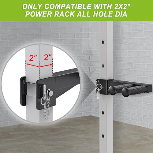 Lifeswell Dip Bar & Belt Squat Attachments for 2"x2" & 3"x3" Power Racks, Home Gym Strength Training