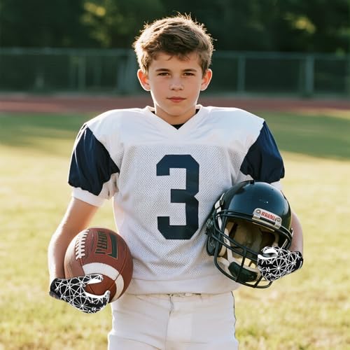hisptgo Youth Football Gloves, Sticky Silicone American Football Receiver Gloves, Super Grip Rugby Gloves Comfortable Fit ...