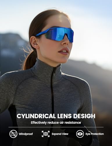 Lamicall 24g Polarized Sports Sunglasses for Men Women - UV400 Protection Sun Glasses Gifts for Running Cycling Baseball