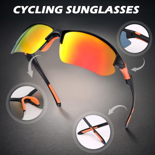 GGSTDDUP 4 PACK Polarized Sport Sunglasses for Women Men UV Protection,Running Cycling Fishing Sunglasses Outdoor