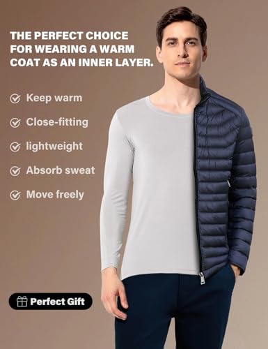 Arjen Kroos Thermal Underwear for Men Long Sleeve, Modal Thermal Base Layer & Winter Underwear Set, Thermal Wear for Men