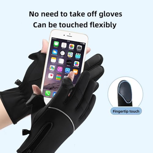 POONWEI Touch Screen Winter Gloves Waterproof Windproof Thermal for Running Cycling Driving Hiking for Men Women