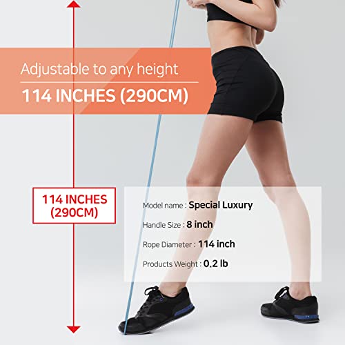 Skipping Jump Rope for Fitness Workout - Light Weight, Adjustable, Tangle Free, Excellent line control for Cardio Boxing, ...