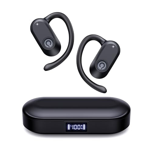 CXK Open Ear Headphones Bluetooth 5.4 Bone Conduction Headphones, True Wireless Earbuds with 60Hrs Stereo Sound, 0.27oz Li...
