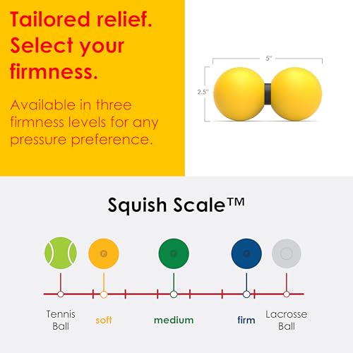 Rodo 2-in-1 Soft Peanut & Lacrosse Ball Roller | Deep Tissue Massage Tool for Fascia, Plantar Fasciitis, HIPS & Back | Mob...
