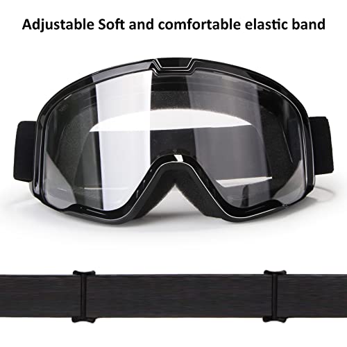 LMAVAG Motorcycle Goggles for Men Women Motocross Dirt Bike ATV Riding Windproof Glasses Wide Vision Powersports MX MTB Of...