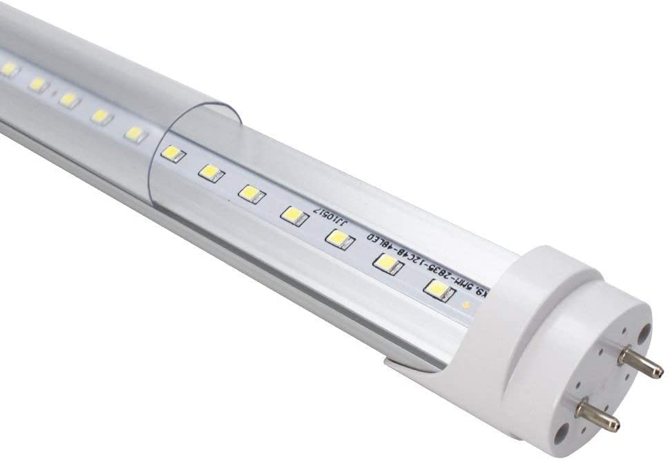Lightingwill Led T8 Light Tube 4Ft  Daylight White 5000K  Dual-End Powered Ballast Bypass  2000Lumen 18W (40W Equivalent Fluorescent Bulb Replacement)  Clear Cover  Ac85-265V Lighting Fixture  1 Pack