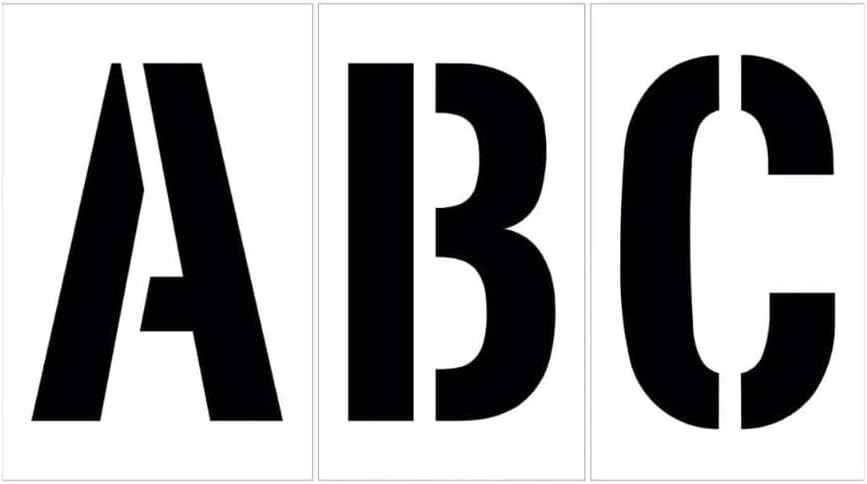 Stencil Trac Rails for Letter/Number Stencils | Part#: 10001146 | Use for Marking Parking Spaces, Doors & Walls | 2 Locking Rails 48″ W & 2 Overspray Panels | Stencils Sold Separately | Made in USA