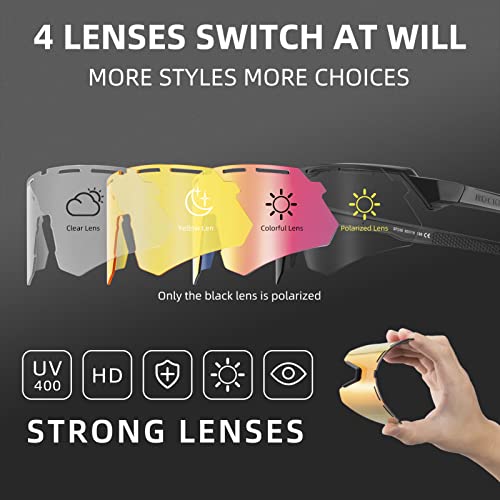 ROCKBROS Polarized Sports Sunglasses for Men Baseball Cycling Sunglasses UV400 Protection for Women Men