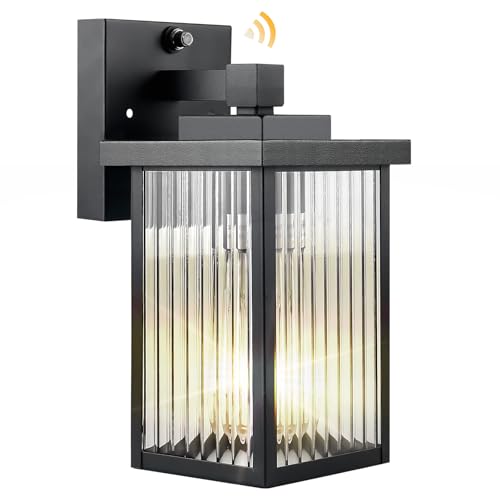 hameso Dusk to Dawn Outdoor Lighting, Waterproof Outdoor Porch Light with Tempered Glass, Outdoor Light Fixture for House ...