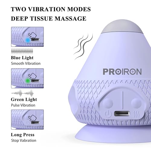 PROIRON Mountable Massage Ball with Suction Cup Pinpoint Deep Tissue Muscle Knot & Sore Relief, Vibration & Heating Trigge...