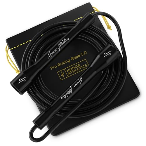 Honor Athletics | Pro Boxing Rope 3.0 | 5.3mm Jump Rope Indoor/Outdoor Adjustable For Boxing | Ultra-Durable, Non-Kinking ...