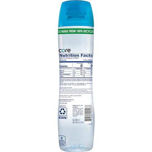 Core Hydration Perfectly Balanced Water, 30.4 fl oz bottle (Pack of 12)