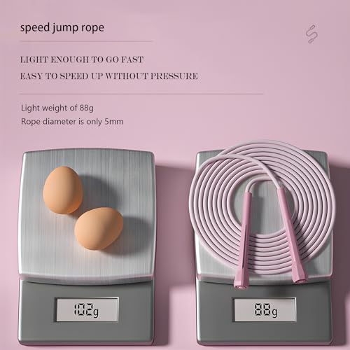 GSMIEY Jump Rope - for Fitness Training, Weight Loss, Cardio, and Crossfit Workouts - Lightweight PVC Skipping Rope for Ho...