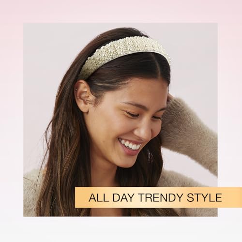 CONAIR Scunci Pearl Headband - ideal for all occasions- fashionable and trendy nonslip head band- hair accessories for wom...