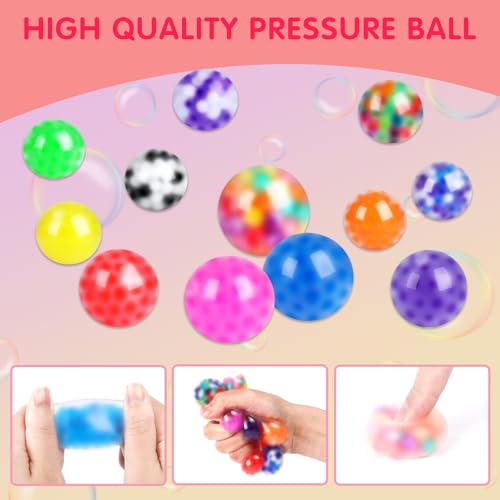 VISCOO 24 Pack Stress Balls, Squishy Ball, Squeeze Balls for Adults, Anti-Anxiety and Fidget Balls to Relax, Party Favors,...
