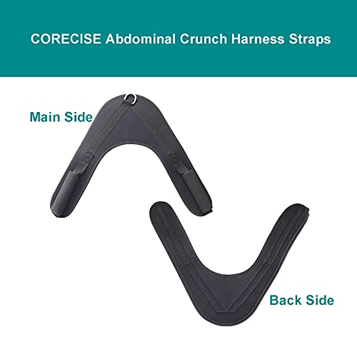 CORECISE Abdominal Crunch Harness Straps,Back Exercise Pulling Harness Shoulder Strap, V-shape Crunch Belt,Abdominal Crunc...