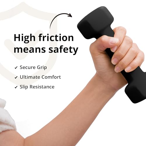 Portzon Weights Dumbbells with Neoprene Coating（Single）, 1LB-3LB Anti-Roll, Anti-Slip, Hexagonal Home Fitness Equipment fo...