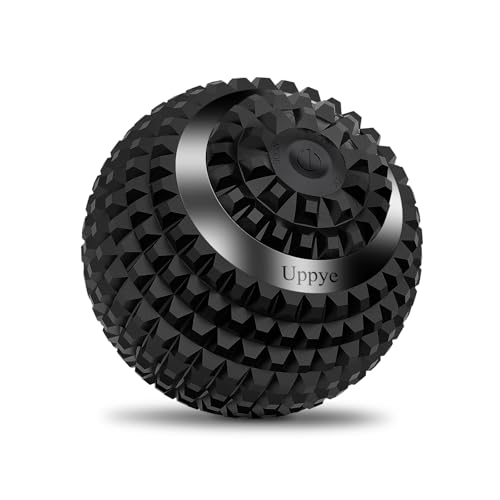 Uppye Vibrating Ball Massager, 4-Speed High-Intensity Fitness Lacrosse Ball, Mobility Ball for Workout Recovery, Deep Tiss...