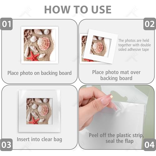 Golden State Art, Acid Free, Pack of 25, 12x12 White Picture Mats Mattes with White Core Bevel Cut for 8x8 Photo + Backing...