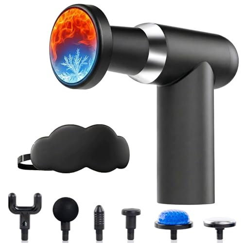Hetorosu Hot and Cold Massage Gun - Detachable Extended Handle Massage Gun,Deep Tissue Massage Gun, Used for Relieving Pai...