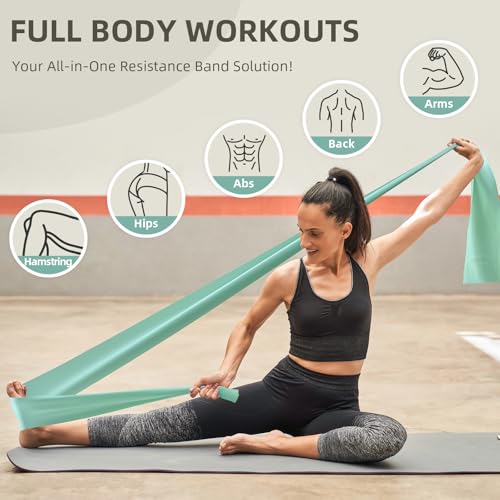 Stretch Bands for Exercise, 5 Levels Resistance Bands for Working Out, Exercise Bands for Physical Therapy, Pilates, Reha...