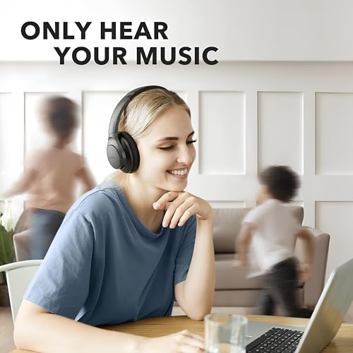 Soundcore Anker Life Q20 Hybrid Active Noise Cancelling Headphones, Wireless Over Ear Bluetooth Headphones, 60H Playtime, ...