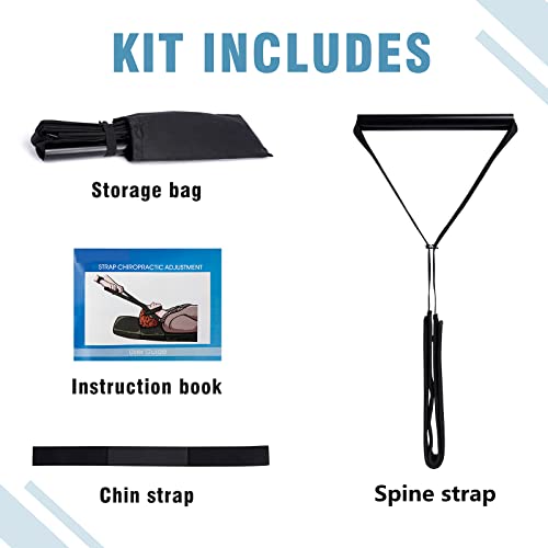 WIDREST Neck Stretcher Strap, Spine Chiropractic Decompression Tool with Chin Belt, Cervical Neck Traction.