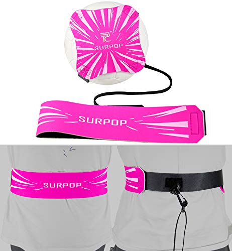 Soccer/Volleyball/Rugby Trainer, Football Kick Throw Solo Practice Training Aid Control Skills Adjustable Waist Belt for K...
