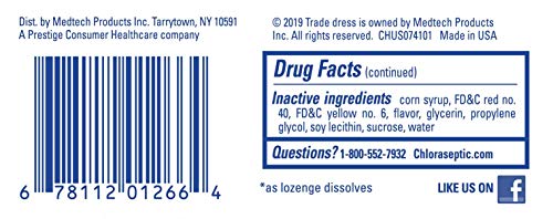 Chloraseptic Sore Throat Lozenges, Citrus, 18 Count, 6 Pack