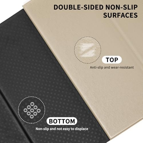 Foldable Yoga Mat Extra Thick & Large (74" x 31.5" x 0.32"), Double-Sided Non Slip & Lightweight Fitness Mat, 8mm Thick Wi...