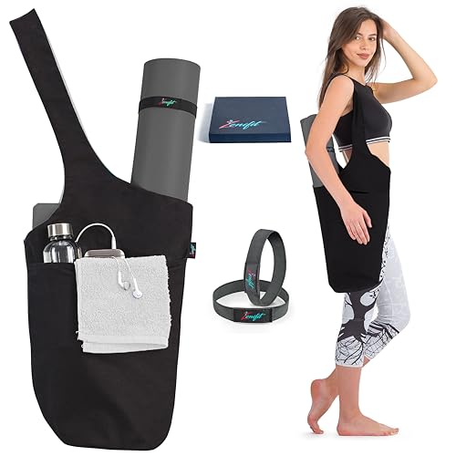 Zenifit Yoga Mat Bag – Versatile Yoga Bag with Mat Straps & Storage Pockets, Holds Yoga & Pilates Mats, Lightweight & Durable