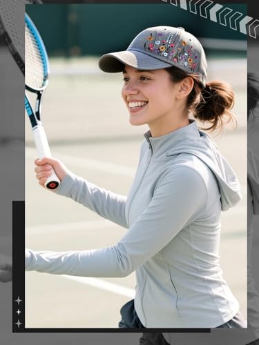 Biggun Trendy Embroidered Baseball Cap for Girls Women Men - Adjustable Soft Breathable Hats for Casual Wear