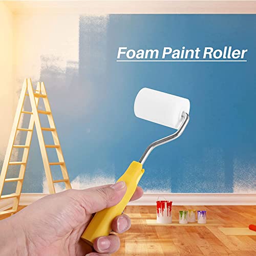 RZJZGZ Mini Foam Paint Roller Painting Decorating Touch Up Trim Kit 2 inch Small Paint Roller Tray Set with High-Density F...
