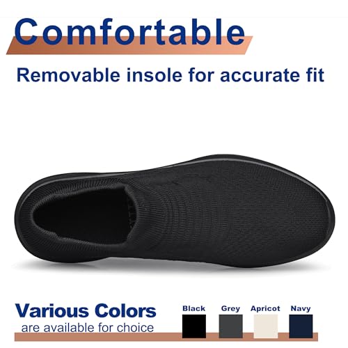 Mens Walking Shoes Slip on Lightweight Running Shoes Workout Athletic Tennis Shoes Gym Sneakers