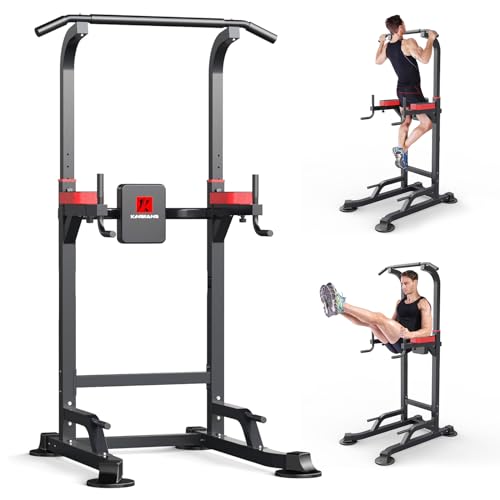 Power Tower Dip Station Workout equipment Pull up Bar for Home Gym Adjustable Height Strength Training Fitness Excercise E...