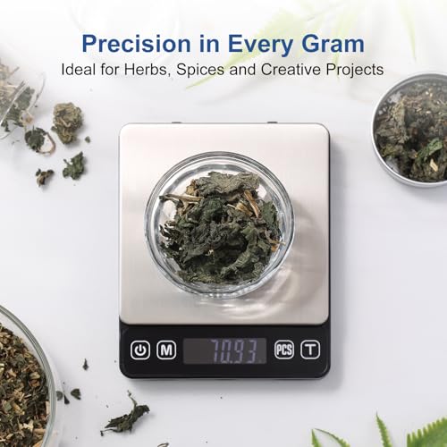 KitchenTour Digital Kitchen Scale - 500g/0.01g High Accuracy Precision Multifunction Food Meat Scale Small Scale Jewelry L...