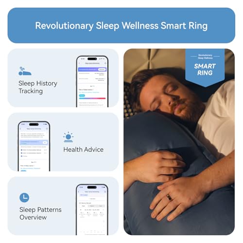 RingConn Gen 2 Smart Ring, No App Subscription, 12-Day Battery Life, Stress/Heart Rate/Women's Health Tracker, Android & i...