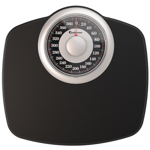 Adamson A25 Scales for Body Weight - Up to 400 LB - New Version - 5.3" Dial on 12.4" x 10.2" Platform - Anti-Skid Rubber S...
