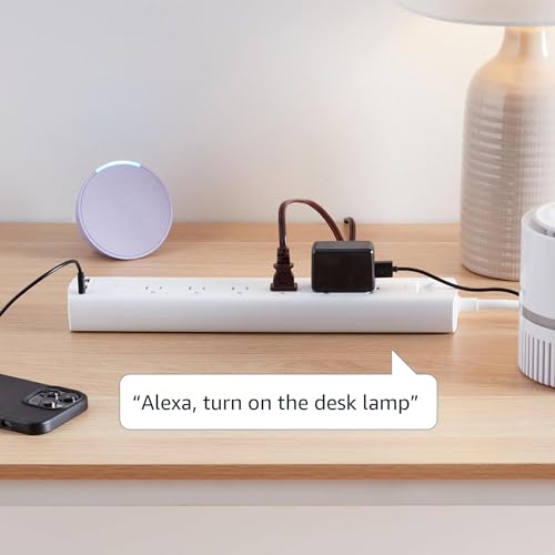 Amazon Basics Smart Plug Power Strip with 6 Individually Controlled Outlets and 3 USB Ports (2 USB-A and 1 USB-C), Works w...