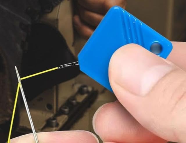 Automatic Needle Threaders for Hand Sewing, 2025 Upgrade Embroidery Floss, Sewing Machine Needle Threader, Sewing Supplies Tool, Fits All Needle Sizes (20, Blue)